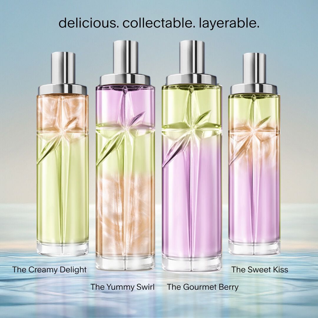 The 4 Starlicious layering recipes: the creamy delight, the yummy swirl, the gourmet berry, and the sweet kiss. 