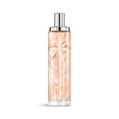 New Starlicious Pineapple Musk packshot, a crystal-clear bottle filled with shimmering amber juice which captures the summer light in a carved shooting star, its facets shining bright beneath a sleek silver cap.