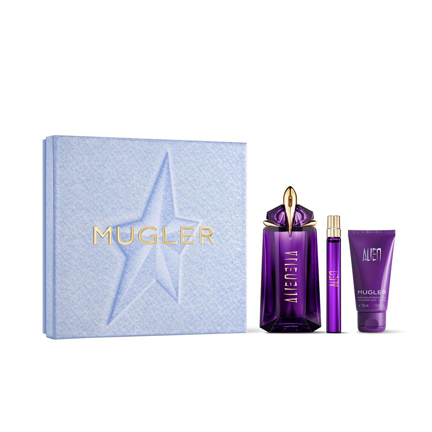 alien eau de parfum 90ml gift set packshot with outerpack