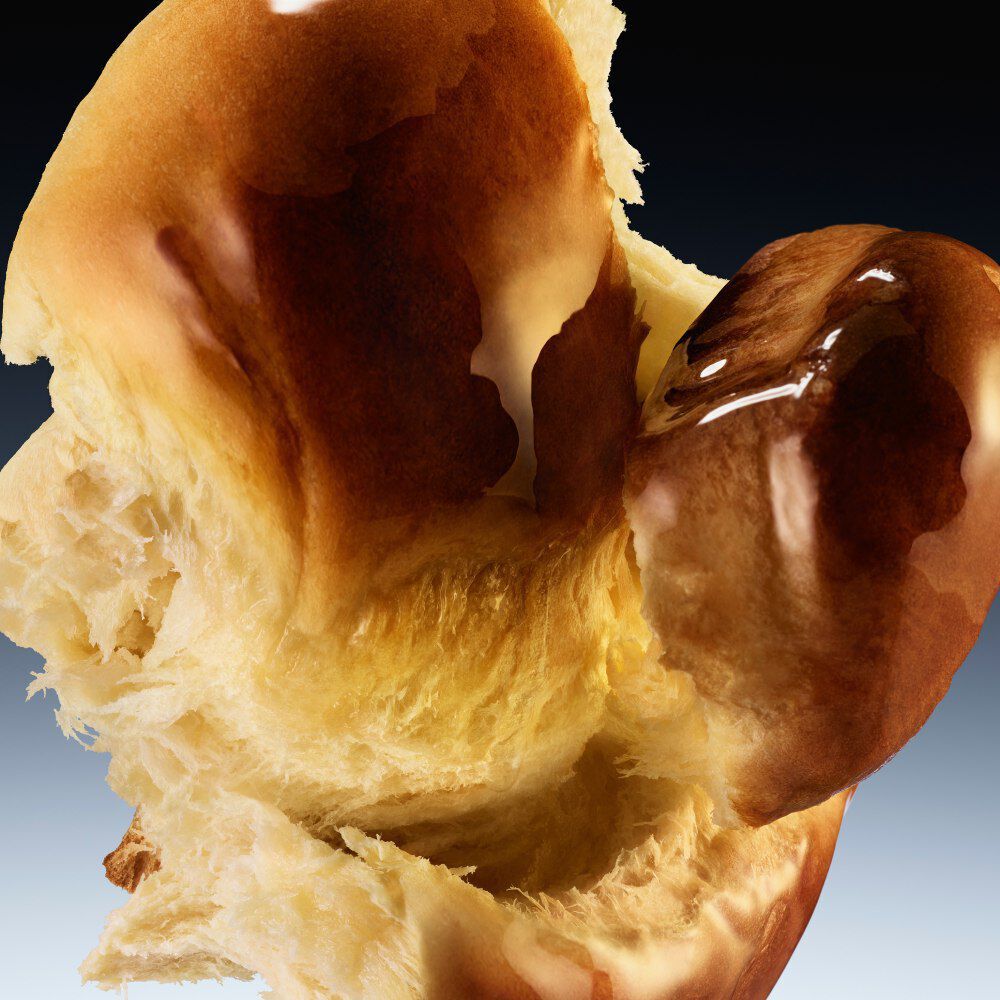 Abstract ingredient visual highlighting the Brioche accord ingredient of Wonder Bouquet