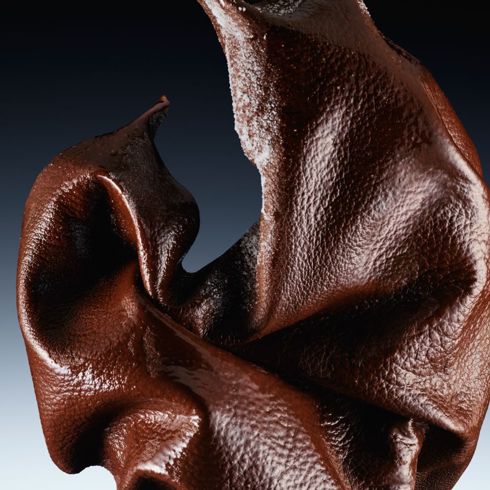 Abstract ingredient visual highlighting the Leather accord ingredient of cuir impertinent