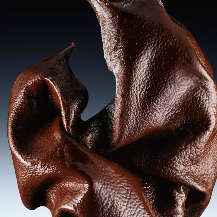 Abstract ingredient visual highlighting the Leather accord ingredient of cuir impertinent