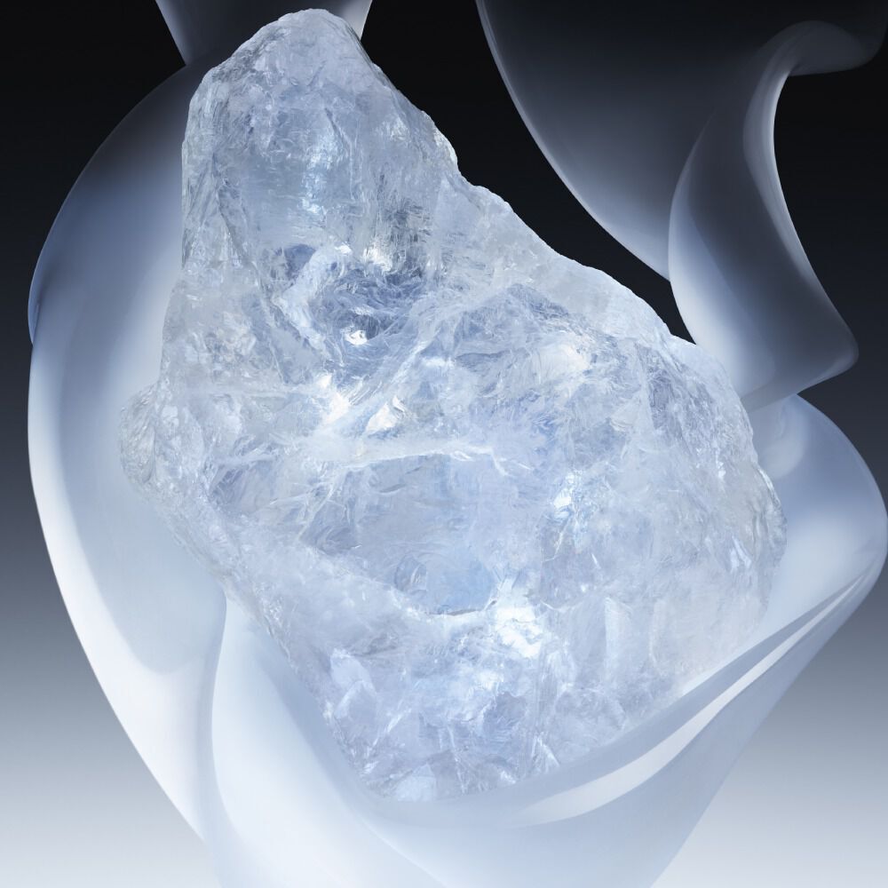 Abstract ingredient visual highlighting the white musk ingredient of Over the musk