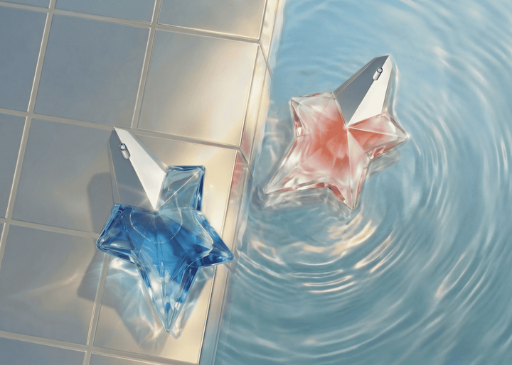 angel and angel blush in a swimming pool