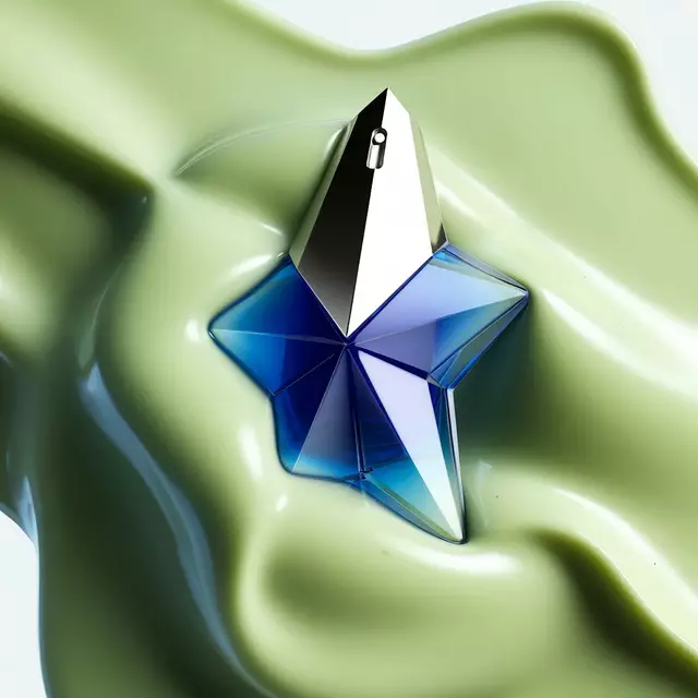 mugler’s range of gourmand edible fragrances, featuring pistachio, praline, vanilla, and cocoa notes.