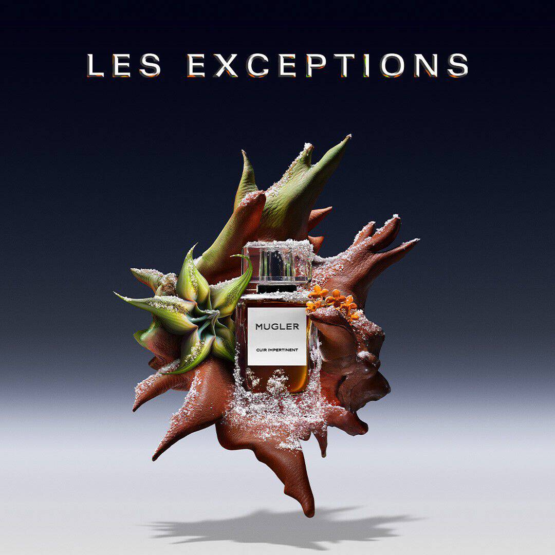  product shot of mugler les exceptions cuir impertinent a woody men’s perfume